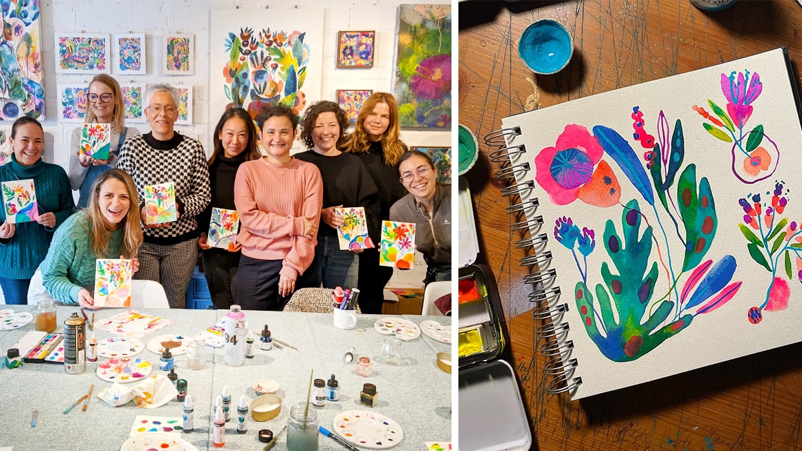 Curso de acuarela creativa y experimental
