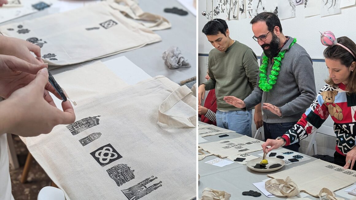 Cases-Singulars-sellos-totebags-evento-Taller-Balam-10 Sellos y estampación en una totebag con Cases singulars