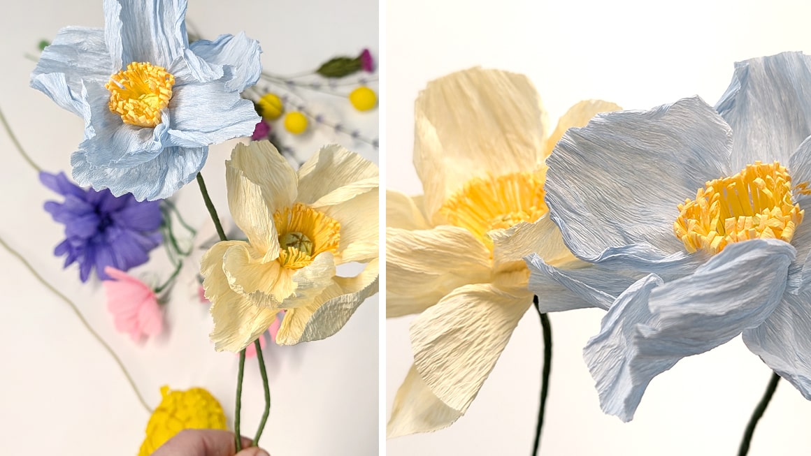 Curso de flores de papel. Amapola de Islandia