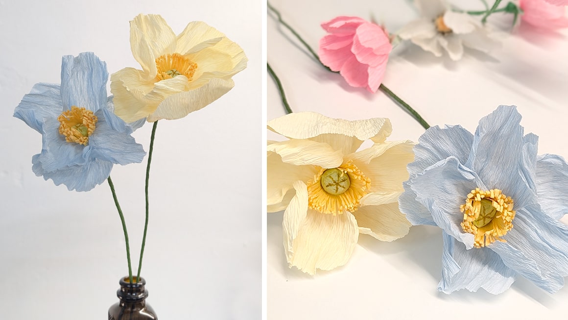 Curso de flores de papel. Amapola de Islandia
