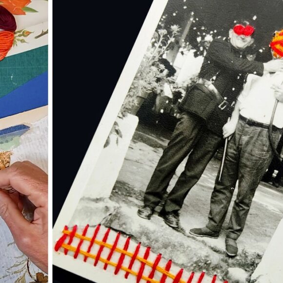 Curso de collage bordado sobre fotografías