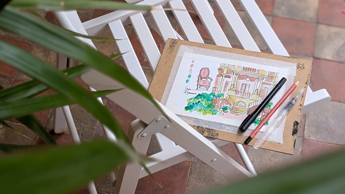 Garden sketching en Casa Rocamora para Les Amis