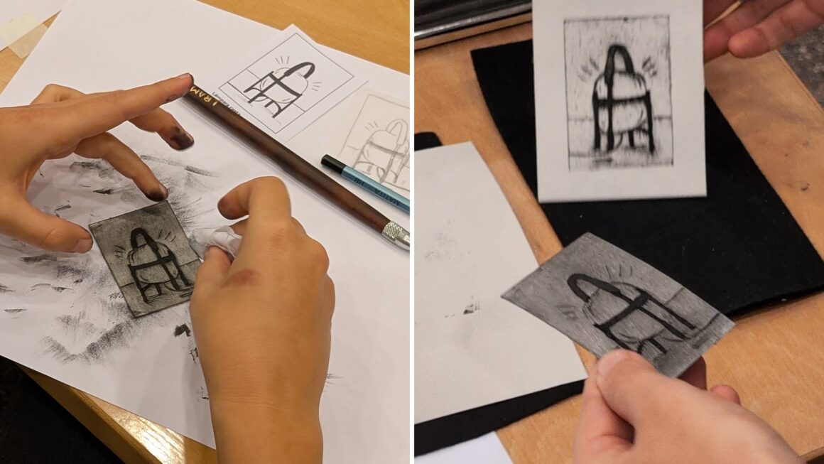 Grabado sostenible en la Biblioteca de Cadaqués