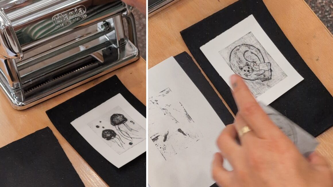 Grabado sostenible en la Biblioteca de Cadaqués