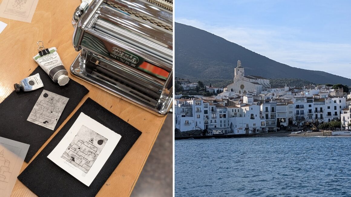 Grabado sostenible en la Biblioteca de Cadaqués