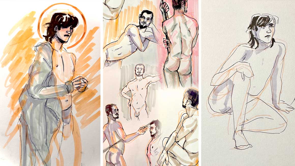 Dibujar sin miedo, con modelo