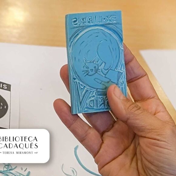 Ex libris en la Biblioteca de Cadaqués