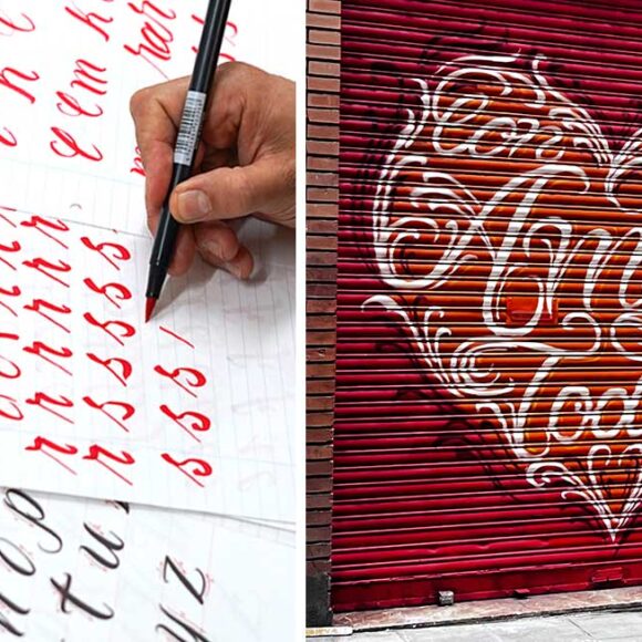 Taller de lettering en pared