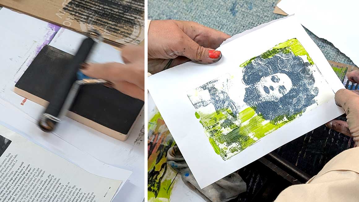 Curso de transferencia de fotografias con placa de gel (Gelly plate)