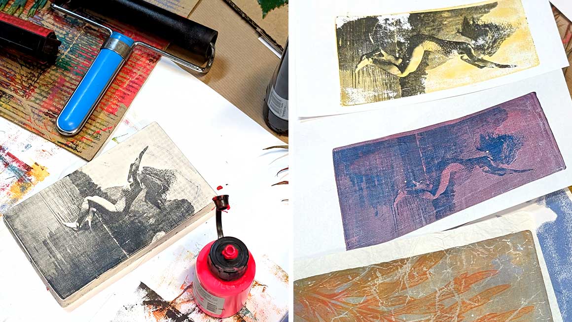 Curso de transferencia de fotografias con placa de gel (Gelly plate)