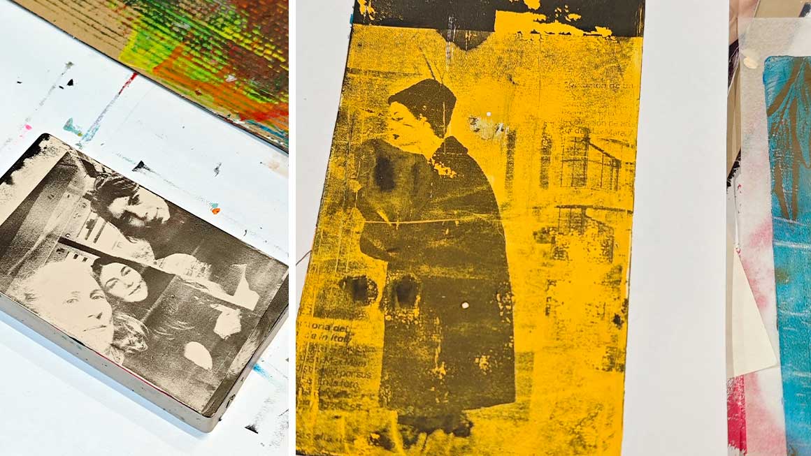 Curso de transferencia de fotografias con placa de gel (Gelly plate)
