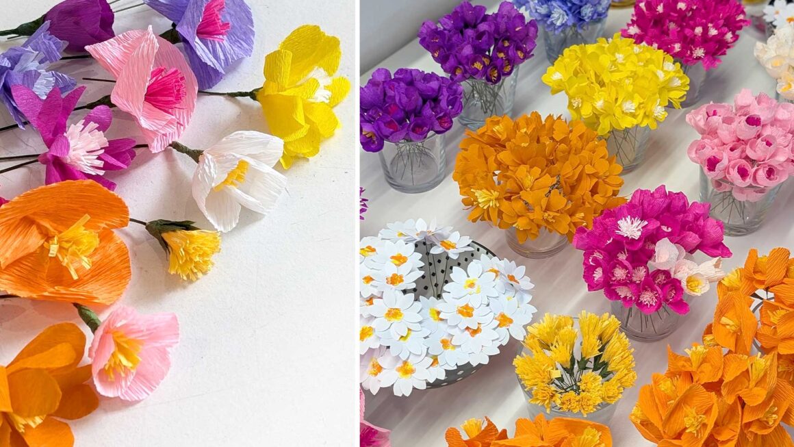 Flores de papel para Preply