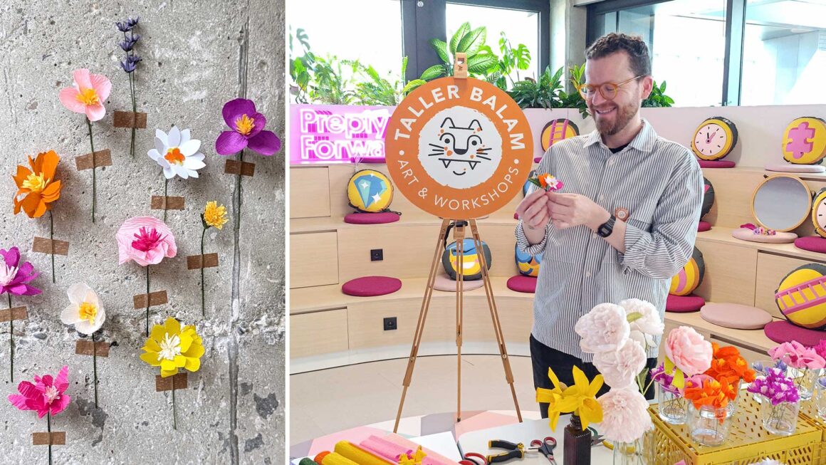 Flores de papel para Preply