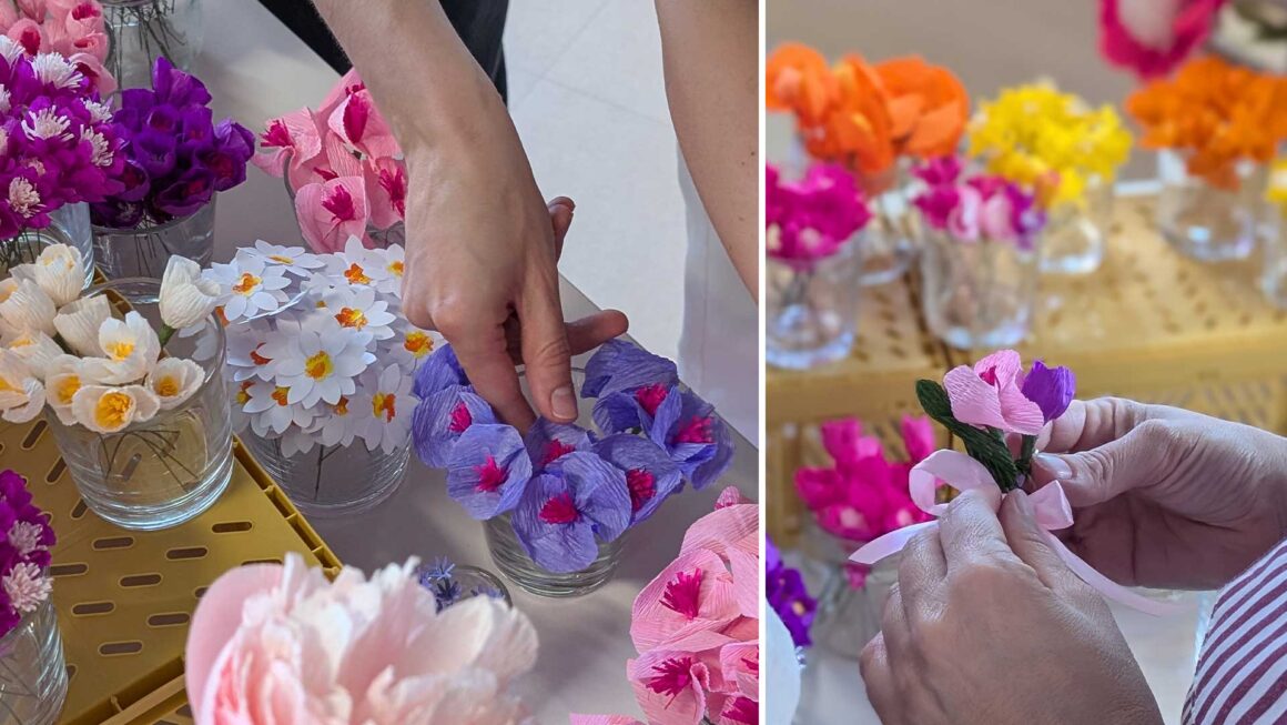 Flores de papel para Preply