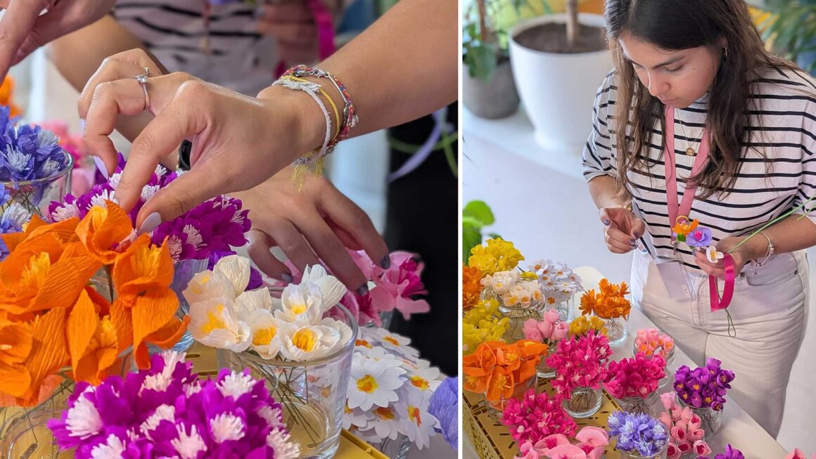Flores de papel para Preply