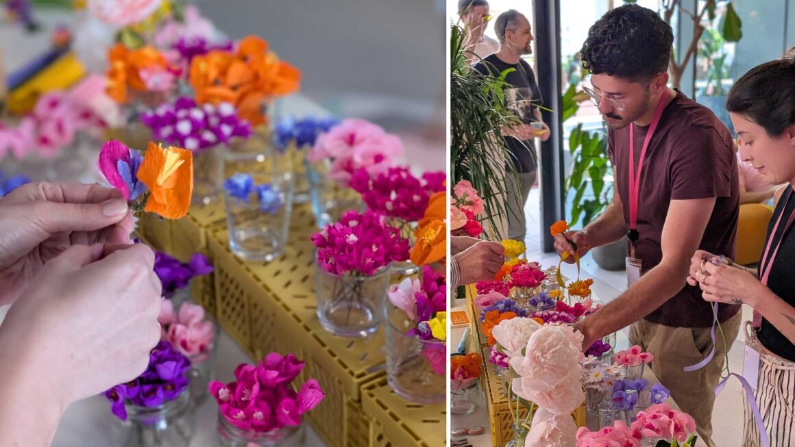 Flores de papel para Preply