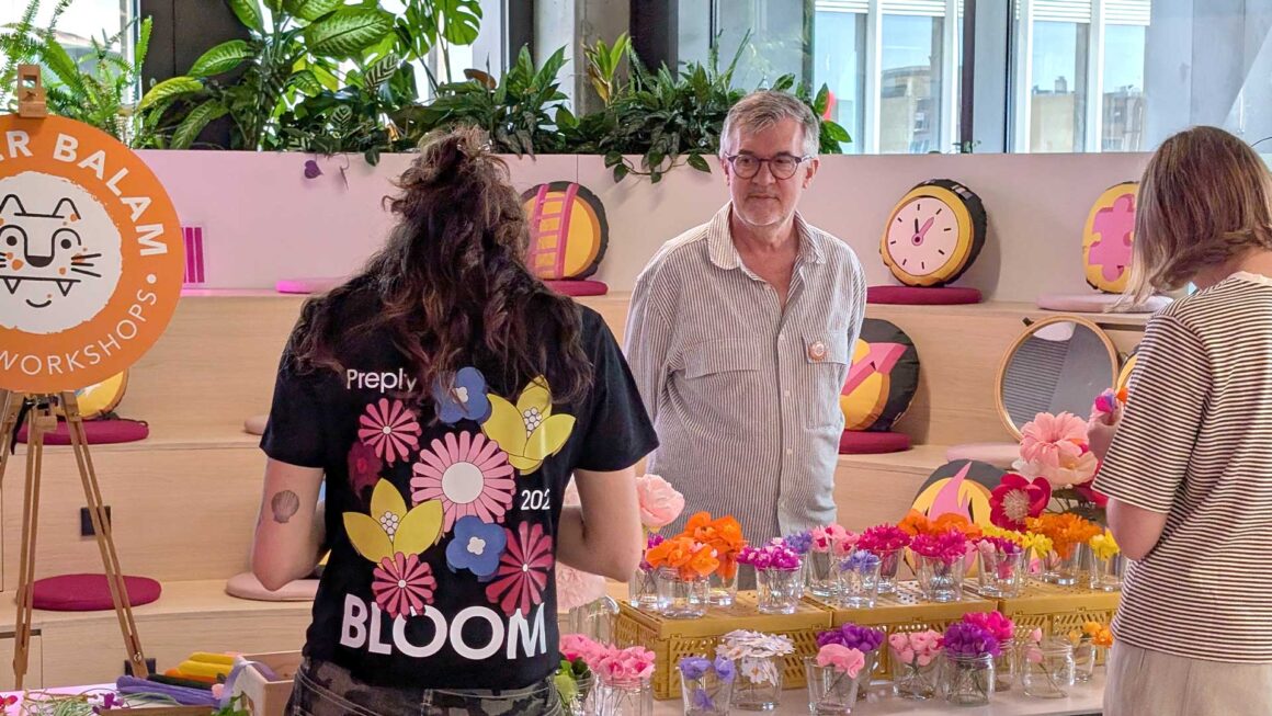 Flores de papel para Preply