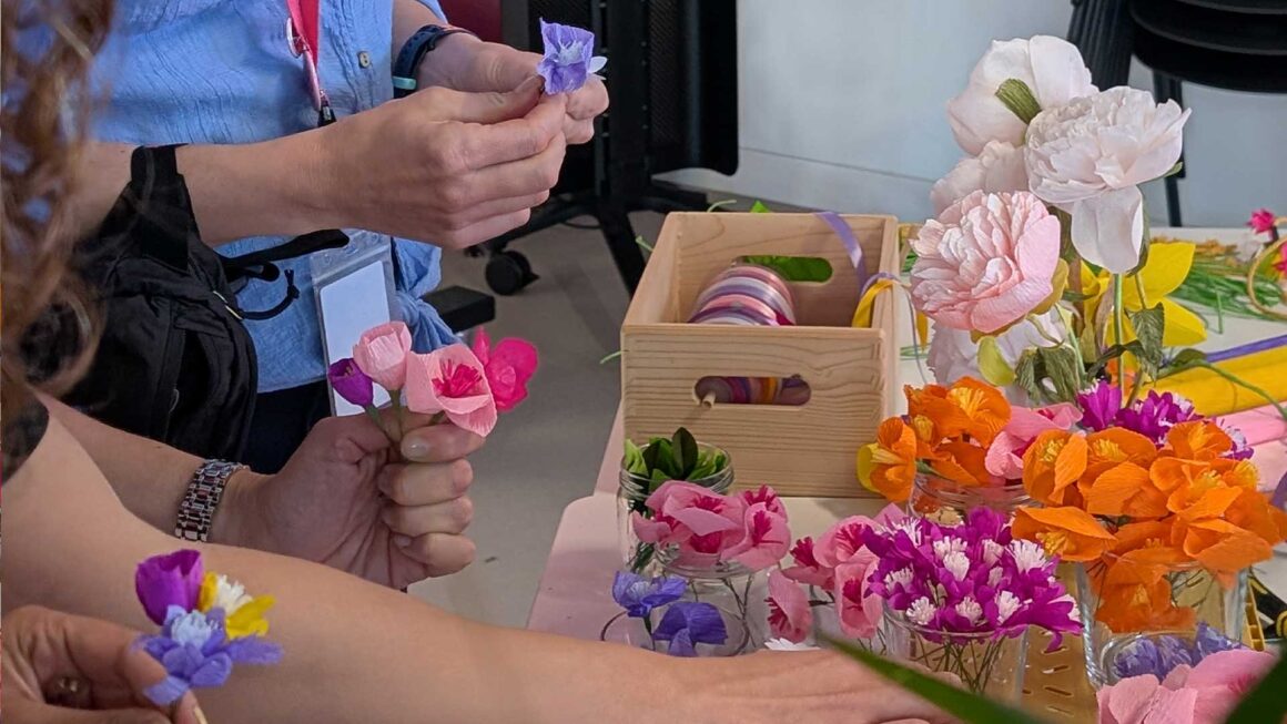 Flores de papel para Preply