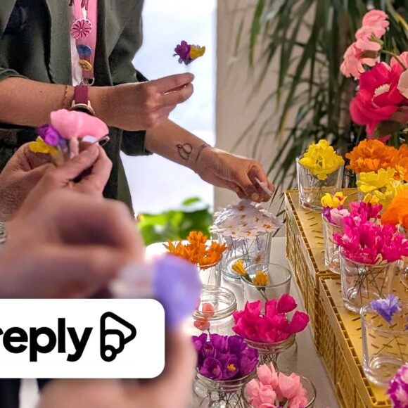 Flores de papel para Preply