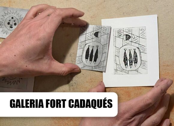 evento-tallerbalam-empresas-gravat-cadaques-galeria-fort Grabado en tetrabrik en la Galeria Fort de Cadaqués