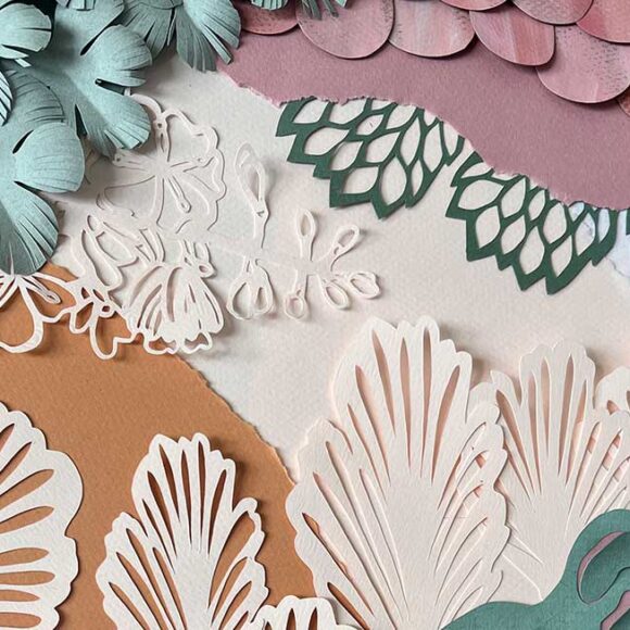 Crea tu jardín de papel: calado y collage con papeles pintados