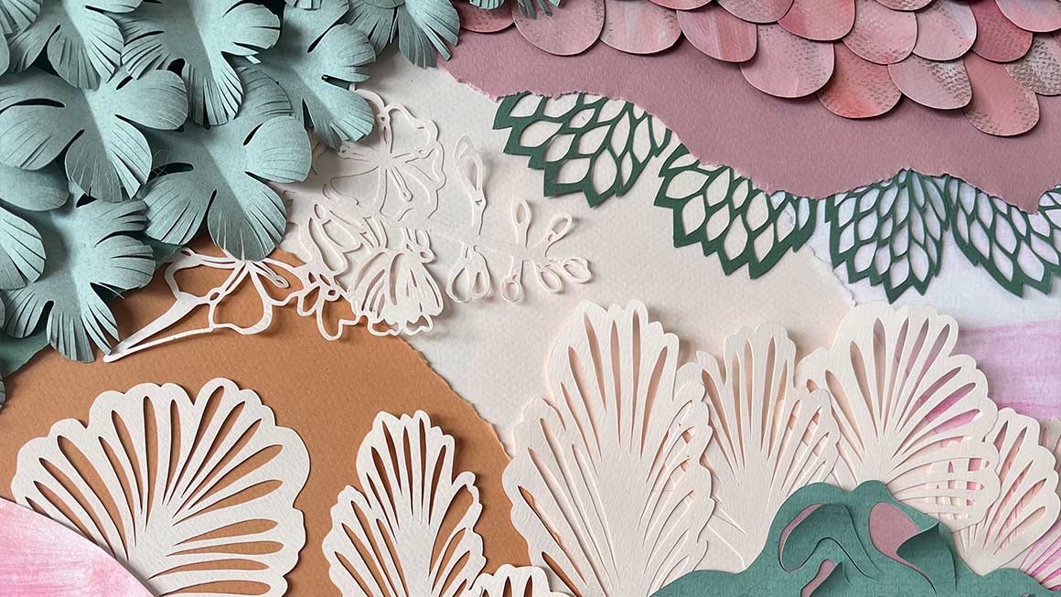 Crea tu jardín de papel: calado y collage con papeles pintados