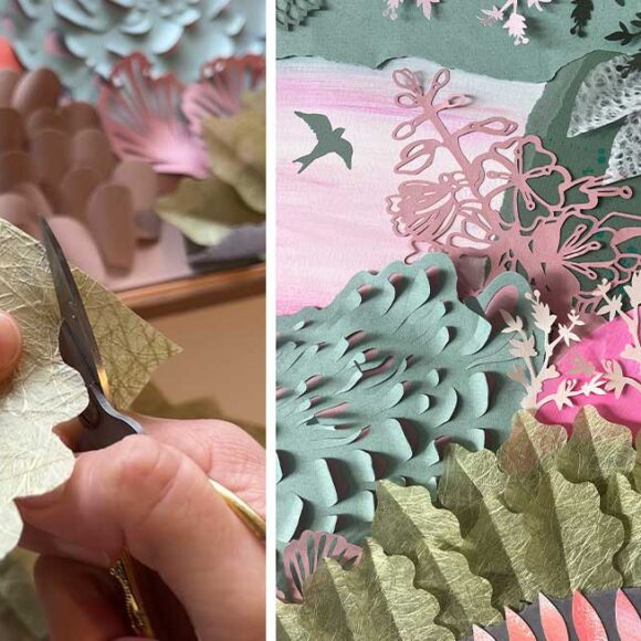 Crea tu jardín de papel: calado y collage con papeles pintados